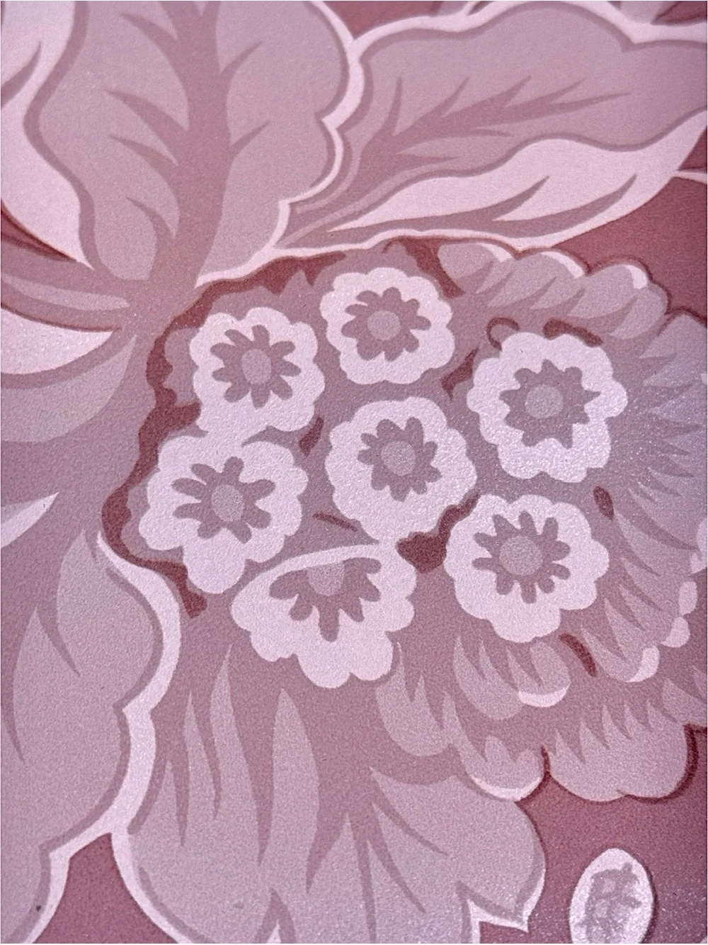 Vintage Floral Design Wallpaper Remnants Monochrome Burgundy Sizes Vary Retro
